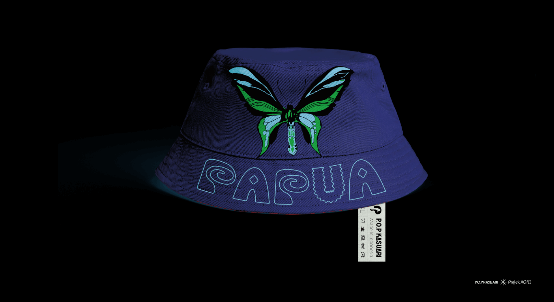 Projek AGNI_POP Kasuari Merchandise Design_Bucket Hat